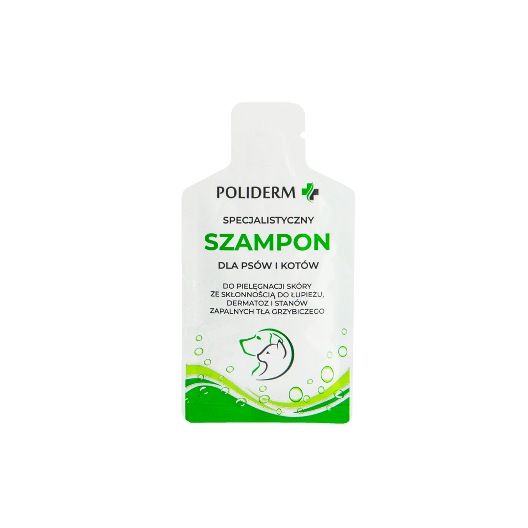 POLIDERM SZAMPON SASZETKA 15ml - szampon do pielęgnacji sierści